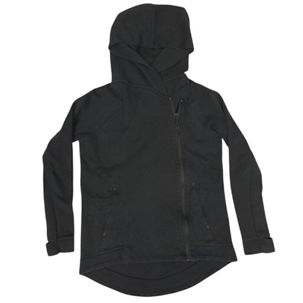 Women's Nike Tech Fleece Long Sleeve Black Cape Hoodie - Black - Size XS
